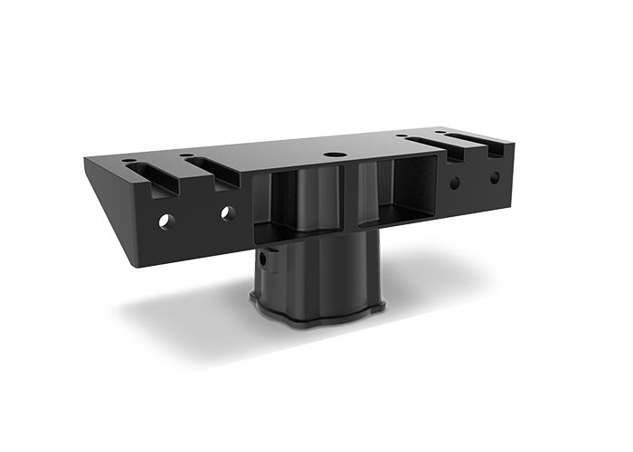 Black Plastic Floodlight pole mounting bracket