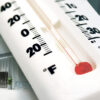 Commercial office with thermometer